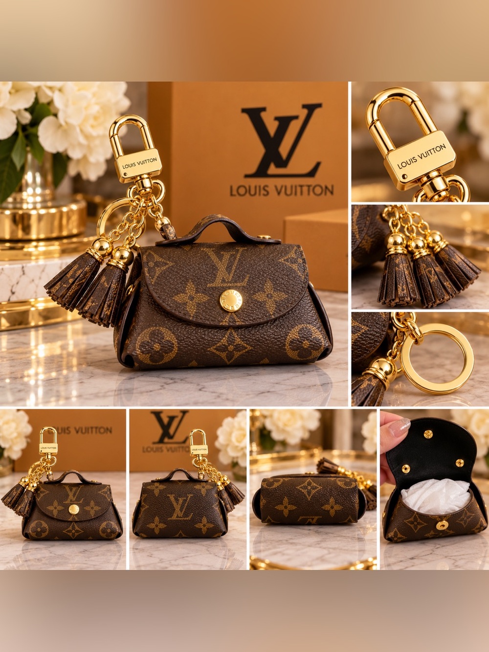 Brown Monogram Mini Key Pouch